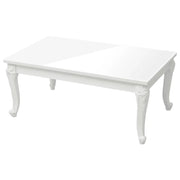 Tavolino da salotto | Tavolino da caff¨¨ | Tavolino da Soggiorno Bianco Lucido 100x50x42cm Legno Multistrato
