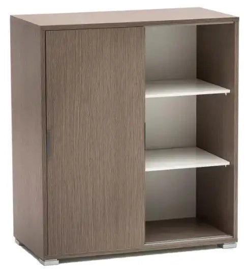 Armadietto 2 ante rovere grigio già montato L75 H85 P38