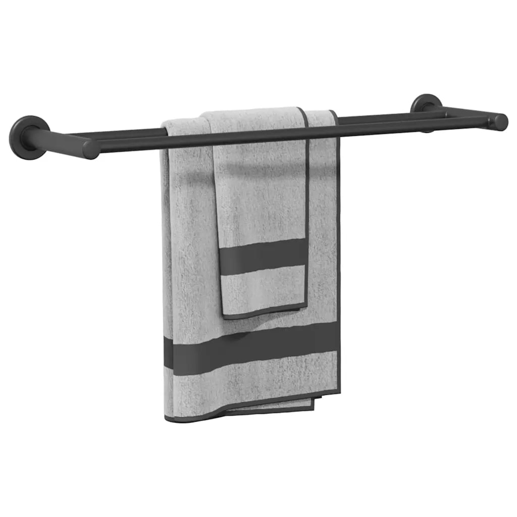 Porta asciugamani Nero 61 x 14,5 x 5 cm Acciaio inossidabile 42008357