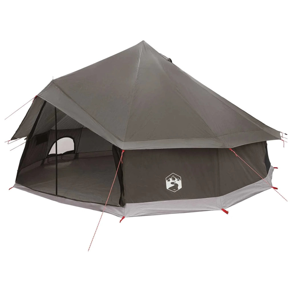 Tenda Tipi con tetto Marrone Grigio 600 x 600 x 350 cm 42029031