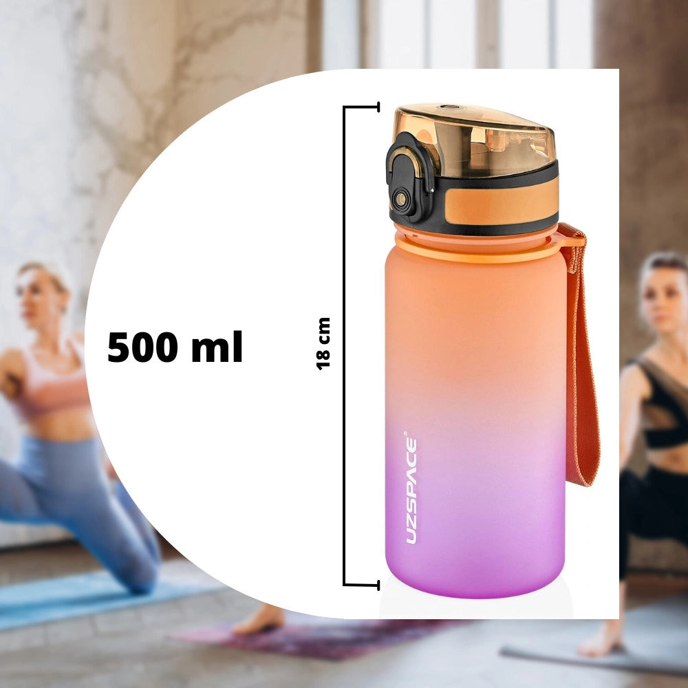 Trade Shop - Borraccia Sportiva Da 500 Ml Con Chiusura Salvagoccia Per Sport Scuola Campeggio -