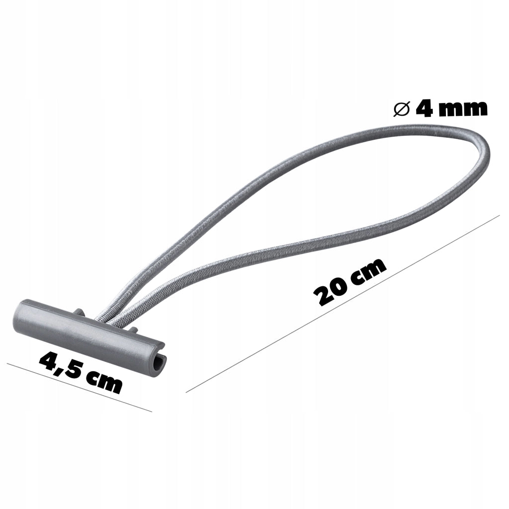 Set di 10 elastici KADAX per il fissaggio di teloni. Elastici per teloni con cricchetto, 20 cm, resistenti.