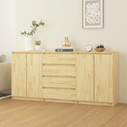 Credenze 3 pz in Legno Massello di Pino 3094812