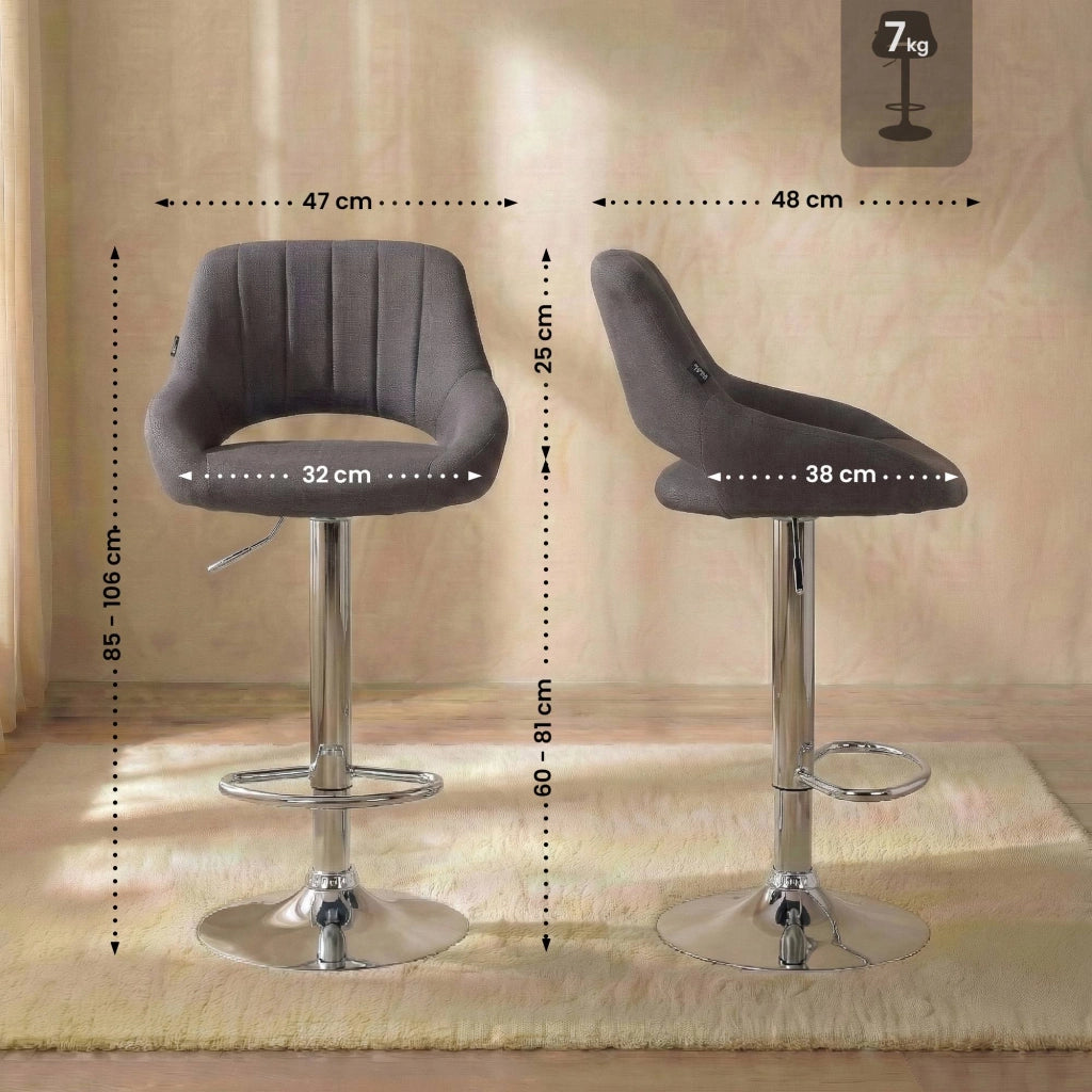 Set di 2 sgabelli da bar tessuto Milet C 2