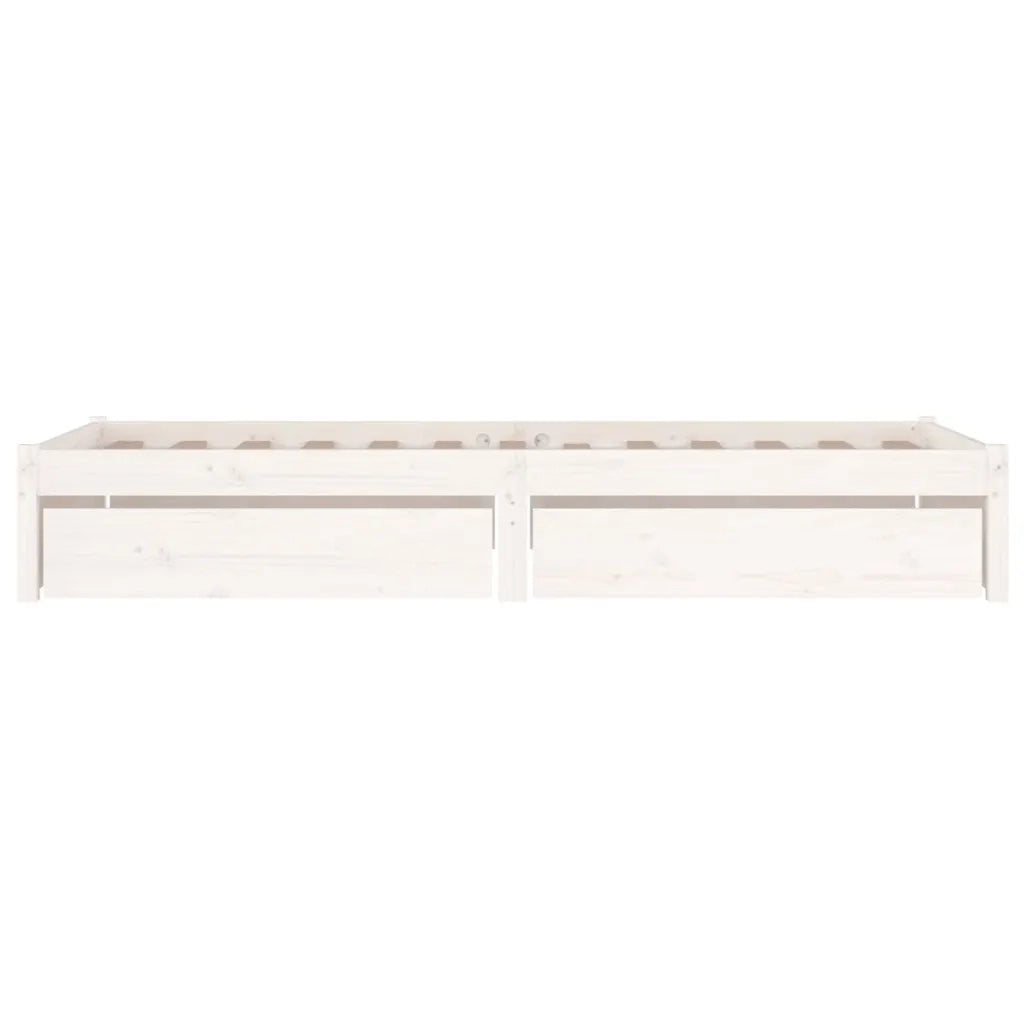 Giroletto Bianco con Cassetti 75x190 cm Small Single