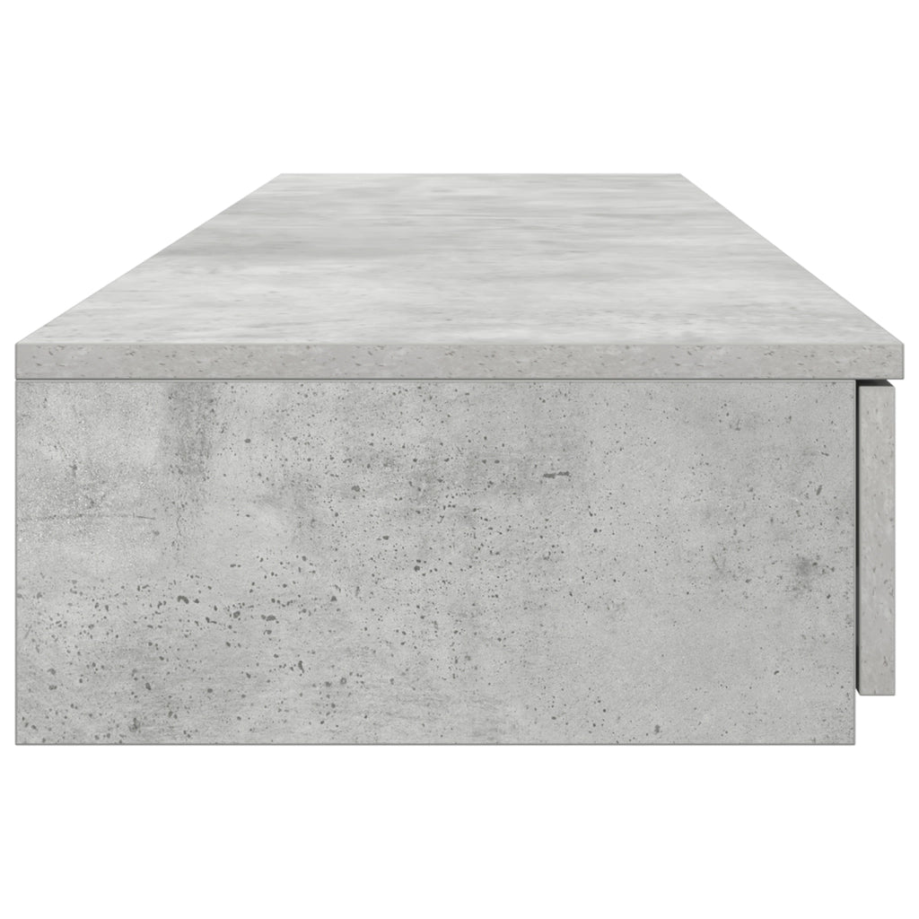 Cassetti da letto in grigio cemento, 140x36.5x16.5 cm, realizzati in legno ingegnerizzato