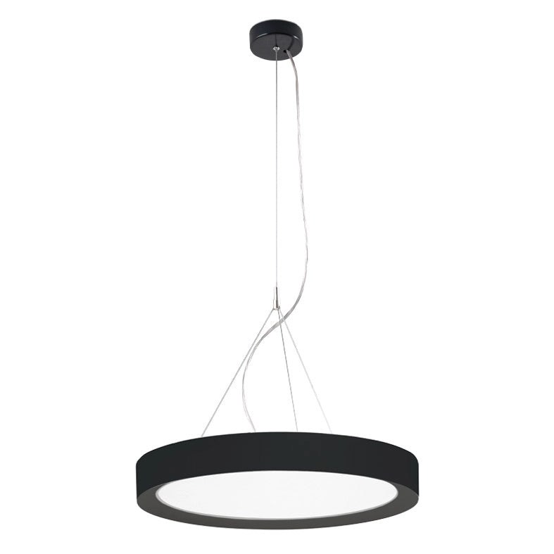 PLATE – Lampada a Sospensione LED 40W IP40 CRI90, CCT Switch 2700-3000-4000K, Struttura in Alluminio Nero - Rossini Illuminazione