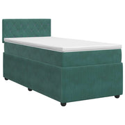 Letto box spring con materasso Verde Scuro 90 x 200 cm Velluto 3451598