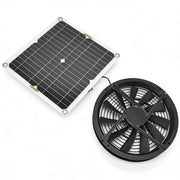 Kit di ventilazione per gabbie con pannelli solari - Ventilatore per gabbie - Impermeabile e sicuro - Adatto per case e serra - Energeticamente efficiente e ricaricabile