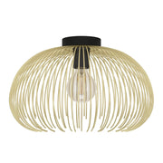 Plafoniera Industrial-Nordico Acciaio Nero E Oro 1 Luce E27
