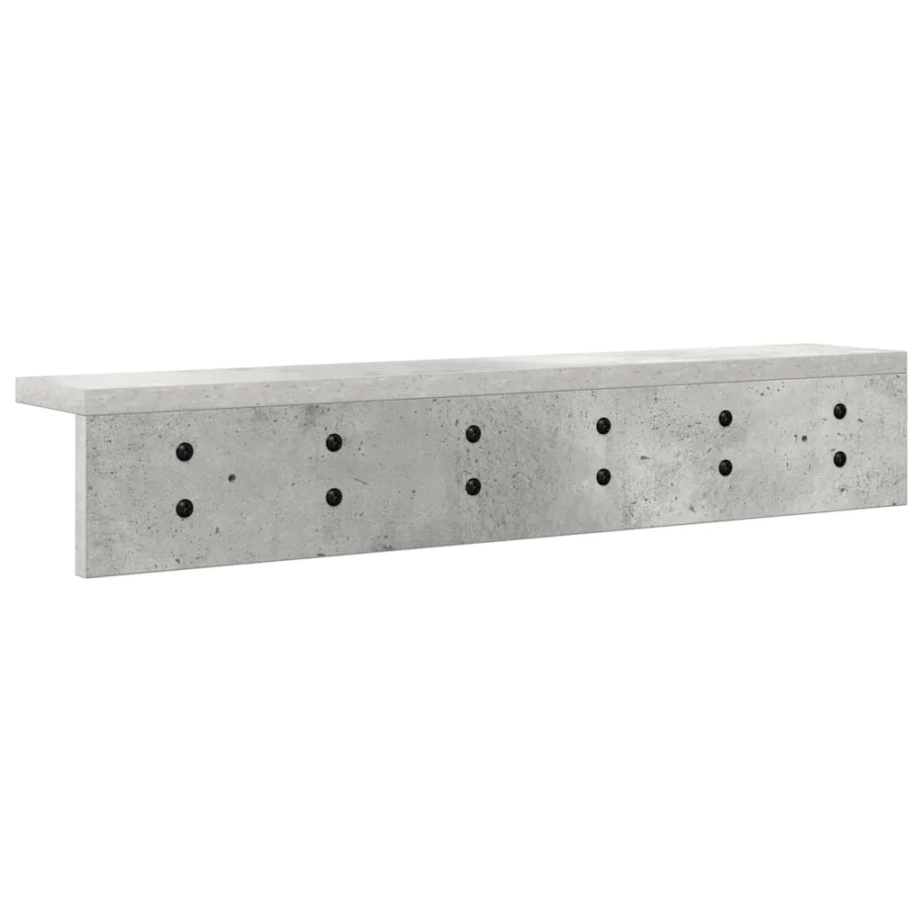 vidaXL Appendiabiti a muro Grigio cemento 60 x 10.5 x 10.5 cm