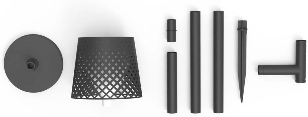 NewGarden LUMGRE080NXSWNW Greta Lampada Solare LED da Esterno 5 in 1 IP65 80 lm 3000K ricarica USB colore Nero