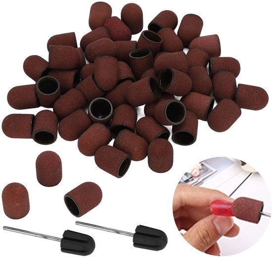Set di cappucci di abrasione 120 Grit - Smerigliatura/Finissaggio - Duraturo/Solido - Facile da installare - Versatile nell'uso - Effetto abrasivo perfetto - Set di cappucci di smerigliatura