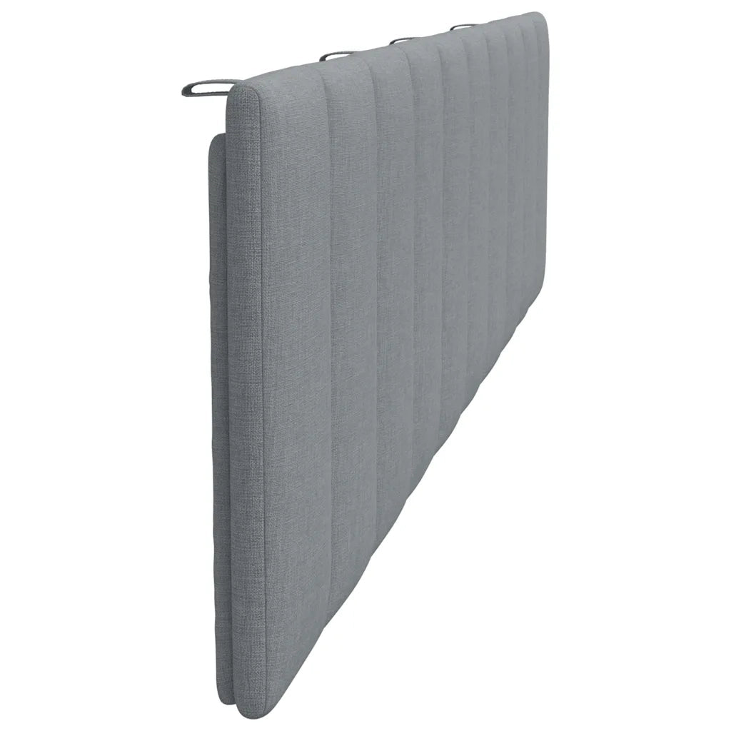 Cuscino Testiera Hanko Grigio Chiaro 200 cm in Tessuto 4019184