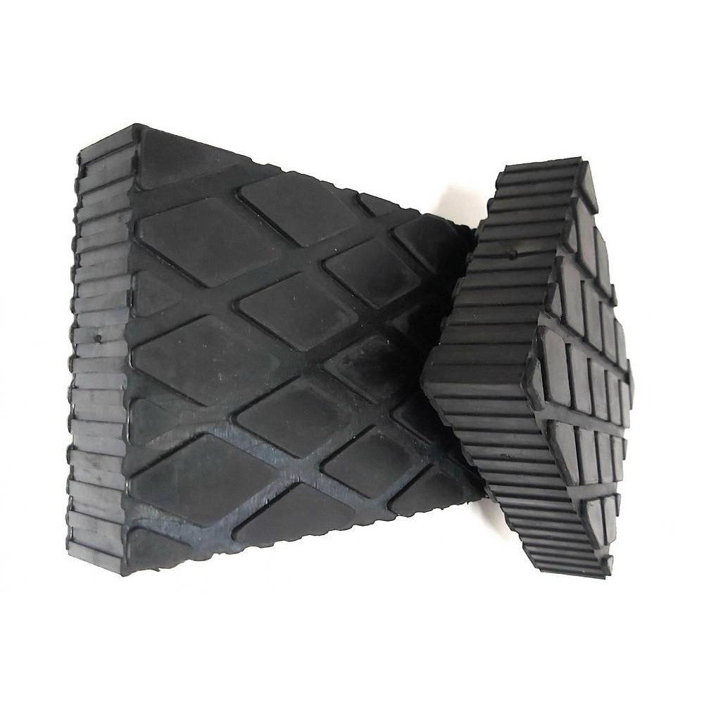 Trade Shop - Set 2 Pezzi Tamponi In Gomma Per Ponti Sollevatori Tampone 16 X 12 X 5 Cm -