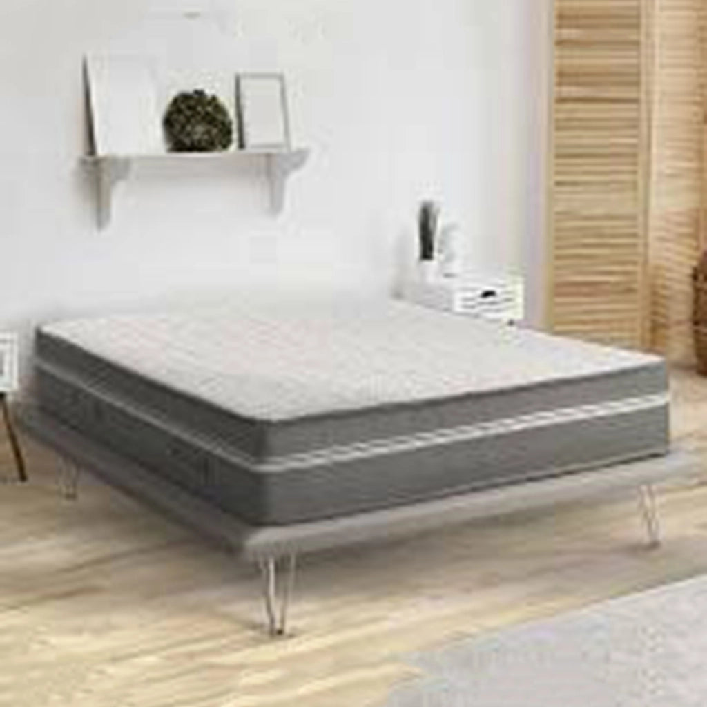 Amomali, Materasso Matrimoniale Sfoderabile Made in Italy, 190x160x32h cm Grigio