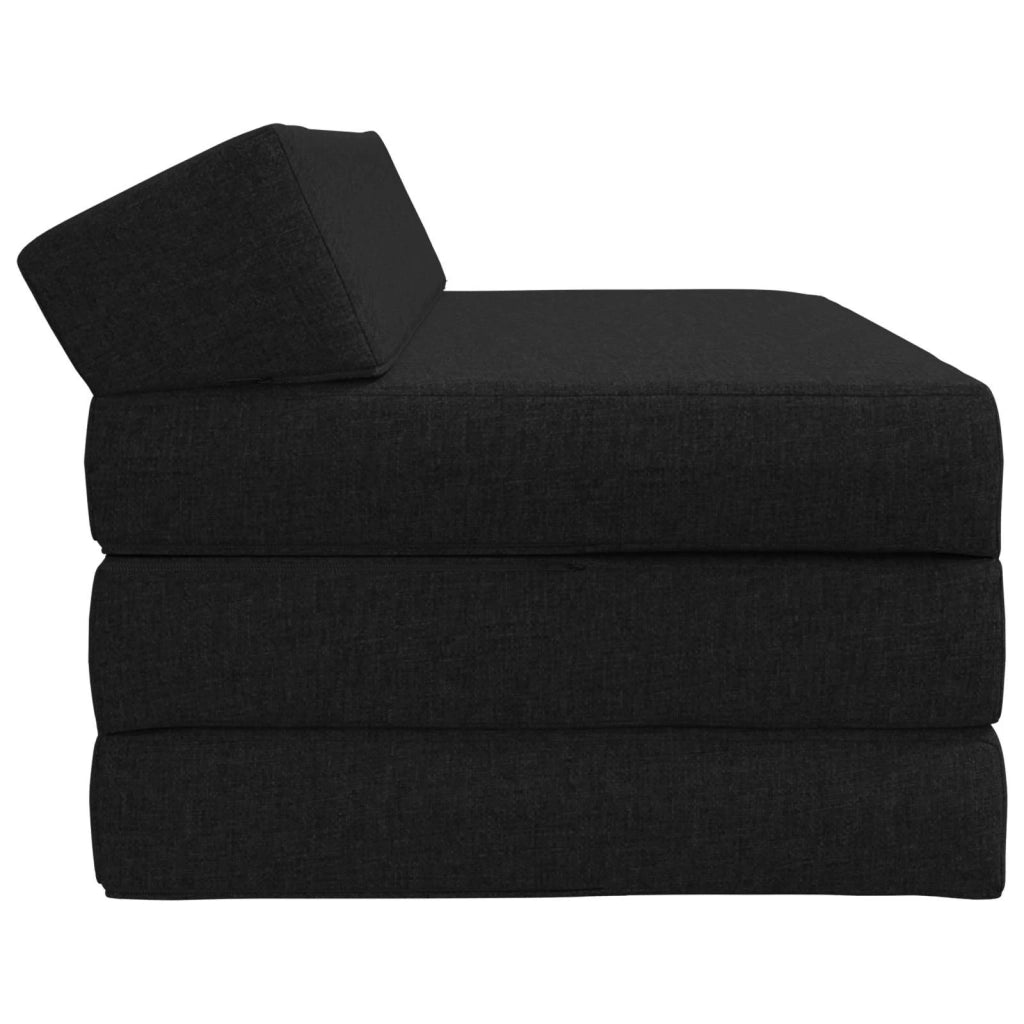 Divano Letto Pieghevole Nero 120 x 60 x 49 cm Tessuto
