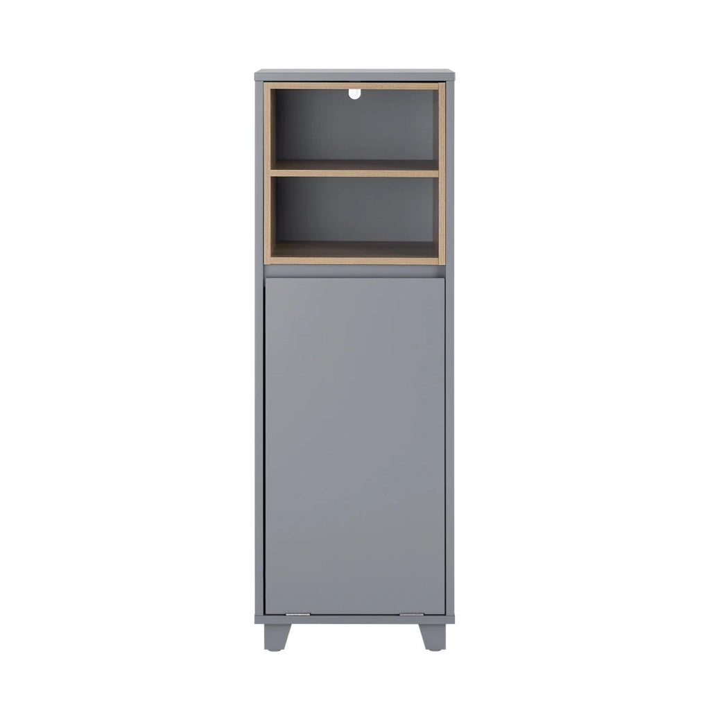 Mobiletto da bagno con cesto portabiancheria Mobiletto salvaspazio Cassettiera Bagno 35x30x105cm Grigio BZR146-DG