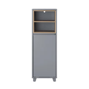Mobiletto da bagno con cesto portabiancheria Mobiletto salvaspazio Cassettiera Bagno 35x30x105cm Grigio BZR146-DG