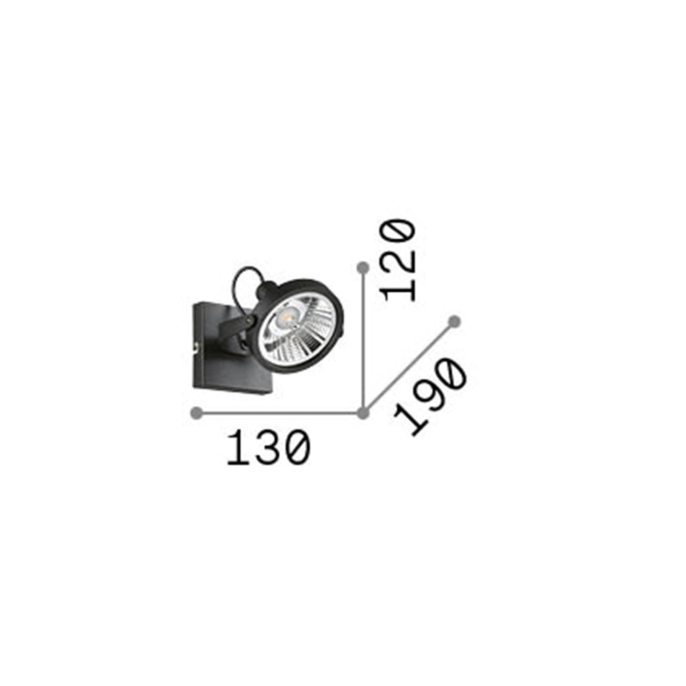 Plafoniera Moderna Glim Metallo Bianco 1 Luce Gu10 10W 3000K Luce Calda