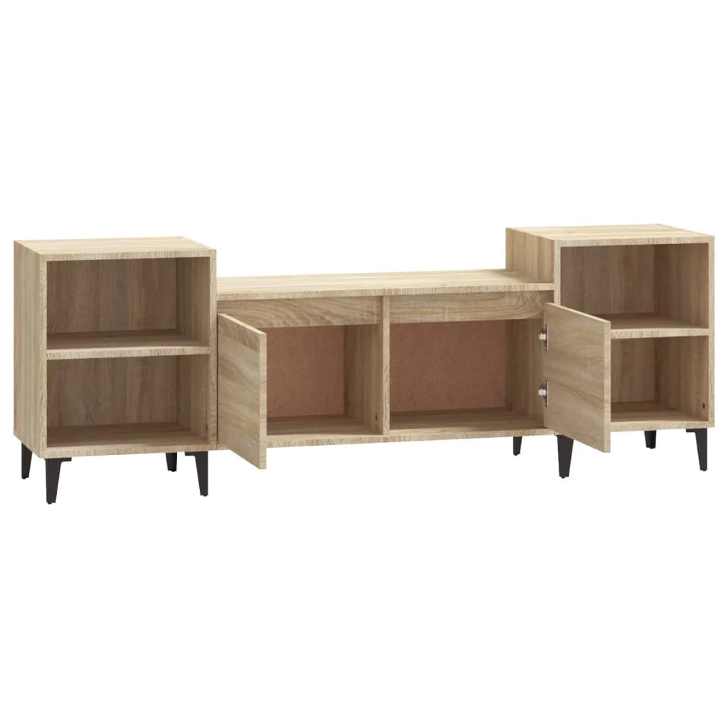 Mobile TV multimediale mensola TV credenza TV sala da pranzo soggiorno camera da letto rovere Sonoma 160 x 35 x 55 cm legno ingegnerizzato marrone 02_0027504