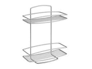 MENSOLA RETTANGOLARE A 2 PIANI SERIE ONDA  cm.26x11x35    METALTEX
