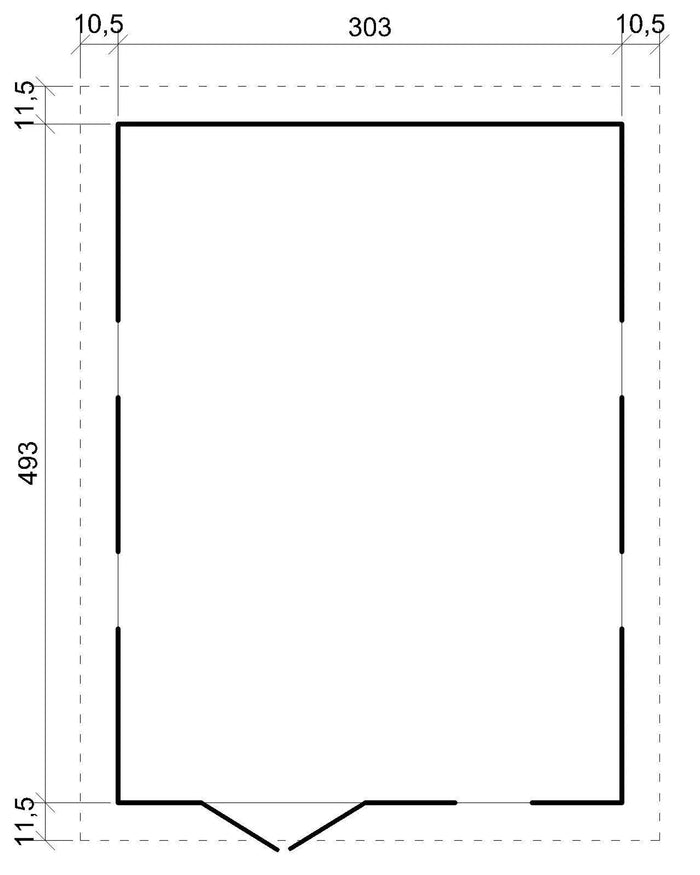 TIMBELA M337 Casa da giardino in legno naturale A226x516x324 cm/15 m²