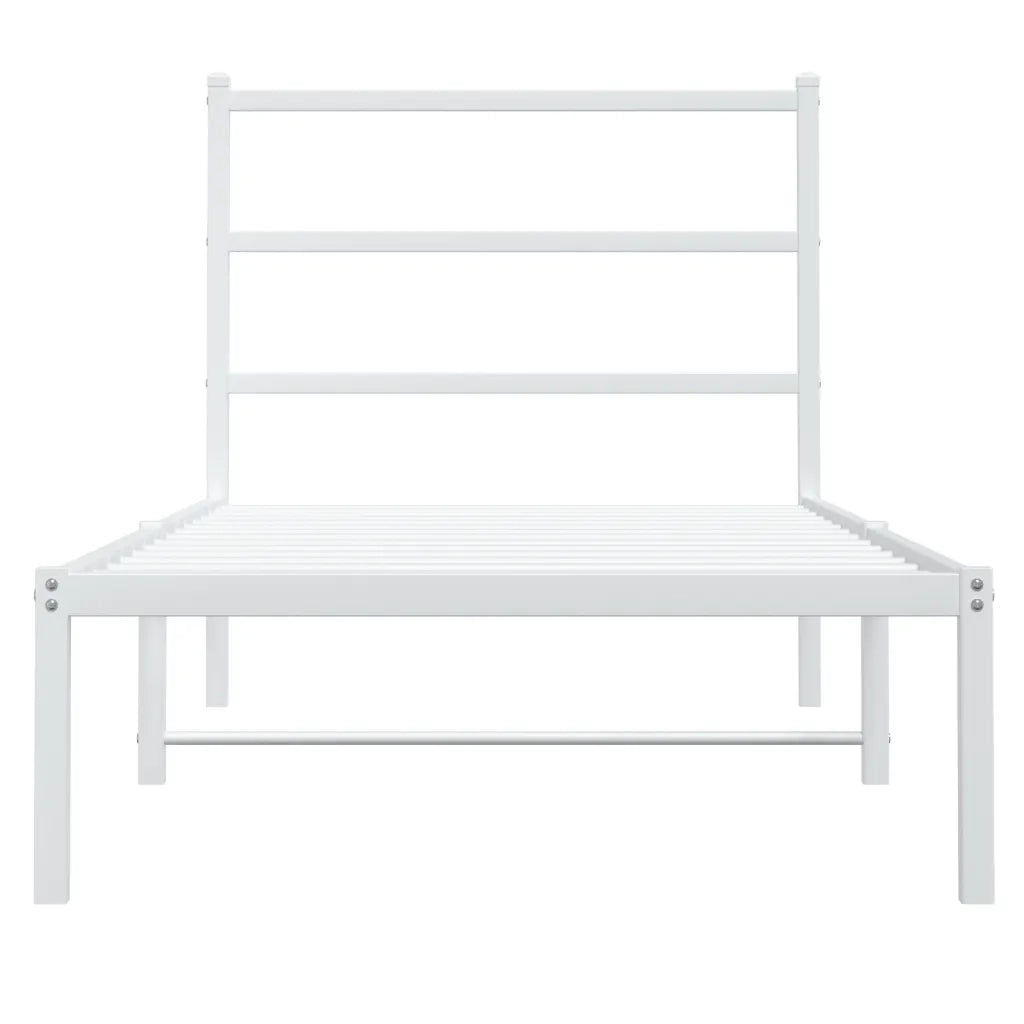 Giroletto con Testiera Metallo Bianco 90x200 cm 355407