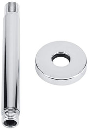 Artefatto per Doccia Ronde Testa - Fissaggio a Parete - Acciaio Inossidabile - Liscio Verniciato - 15cm - Installazione Facile - Tubo per Doccia