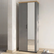 Coggiola, Mobile da Ingresso Specchio Incluso, 75x41x194.5h cm Grigio