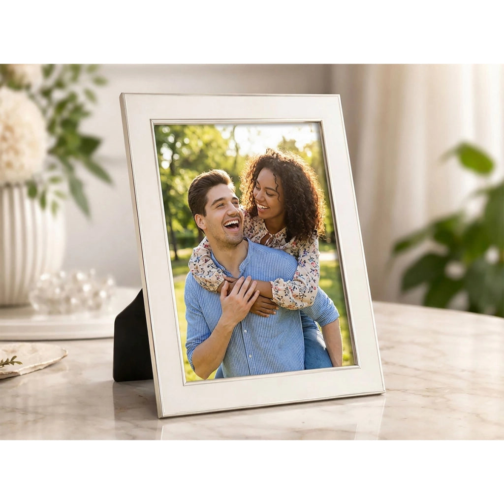 Portafoto VKH1010, Bianco, Metallo, 24x1,7x29 cm
