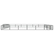 Box Cani 28 Pannelli Nero 100x50 cm Acciaio Verniciato Polvere 3115981