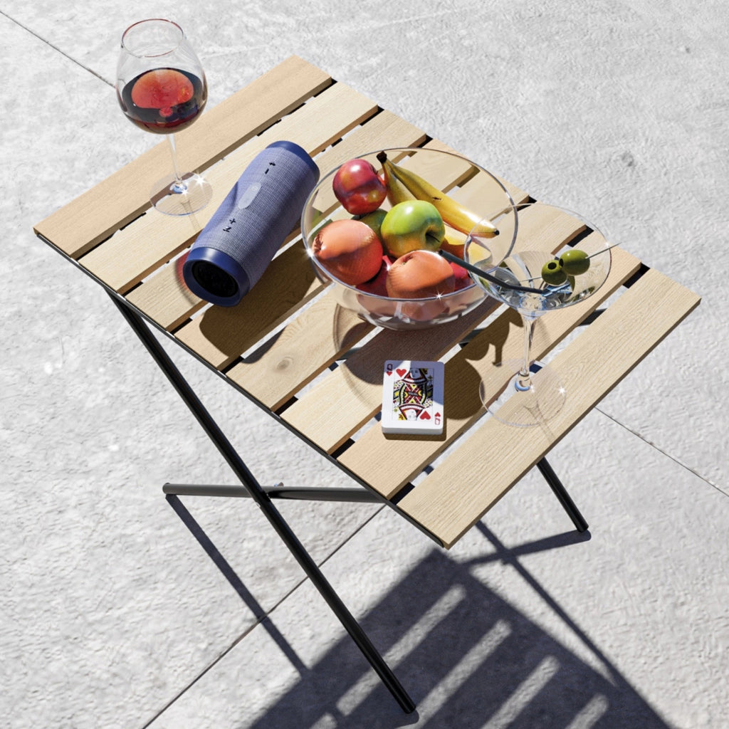 Tavolo Pieghevole Cavallino da Picnic con Piano Legno Naturale [en.casa]