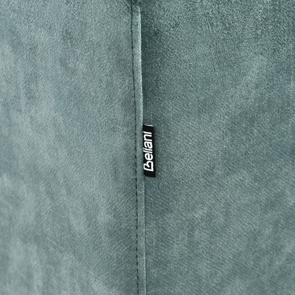 Pouf poggiapiedi in velluto verde acqua stile Minimalista Moderno