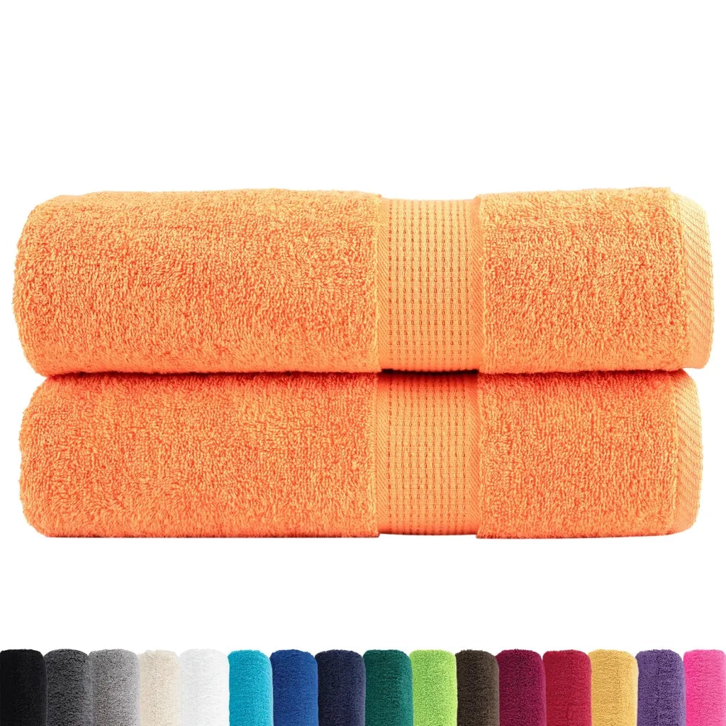 Asciugamani da bagno Premium SOLUND 2 pz Arancione 100x150 cm 600 g/m² 137383