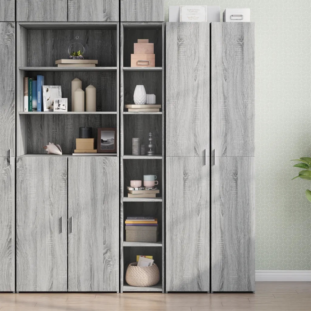 Credenza Grigio Sonoma 30x41x185 cm in Legno Multistrato 846416