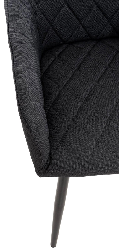 Set di 2 sedie da pranzo Shila nero,Tessuto