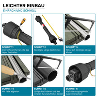 Albero cardanico T6 giunto 979mm 830Nm 540rpm, 74kW (100CV), 2x 1 3/8" 6 denti Cardano agricolo