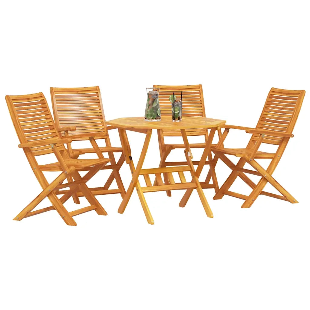 Set da Pranzo per Giardino 5 pcs Marrone 3375705