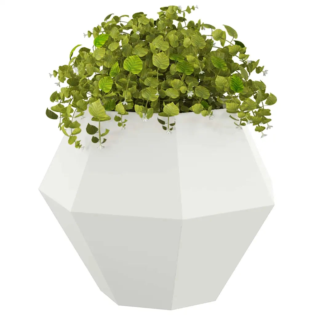 Fioriera Bianco 75 x 75 x 60 cm Acciaio