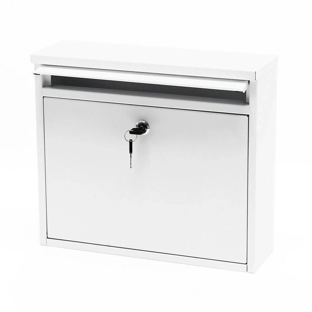 Cassetta postale di design da parete 32 x 36 x 11,5 cm bianca 16_0000060