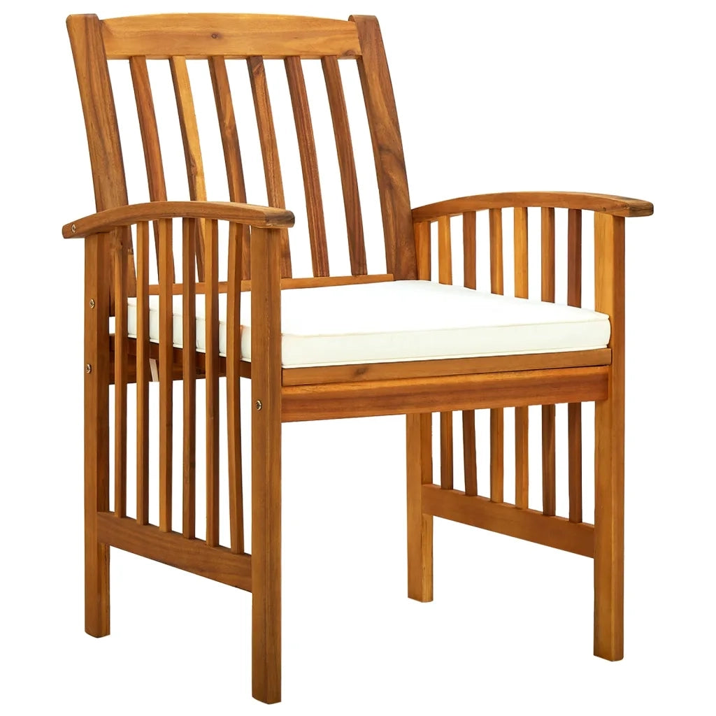 Sedie da Pranzo per Giardino 2pz con Cuscini Massello d'Acacia 312128