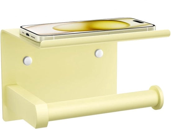 Dispensatore per carta igienica multifunzionale con mensola per telefono, fissaggio ad aggancio o viti per parete per carta igienica, in acciaio inossidabile e resistente all'usura