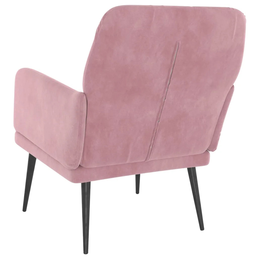 Divano Sedia-Poltrona Rosa 62x79x79 cm Velluto 567204