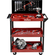 Carrello Portautensili 3 Ripiani con Pannello Forato KOMBO – Organizzazione e Praticità Professionale