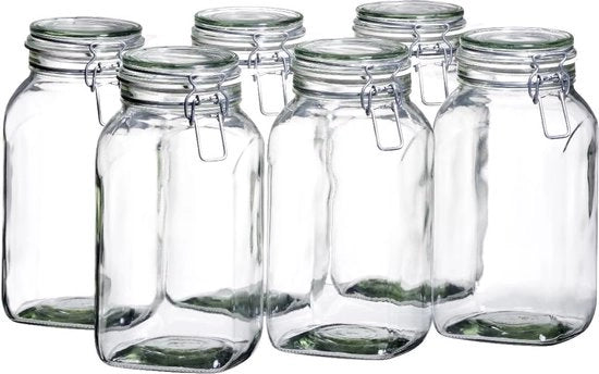Set di 6 pezzi da 2,5 l, sostenibile e facile da manutenere, 9 cl