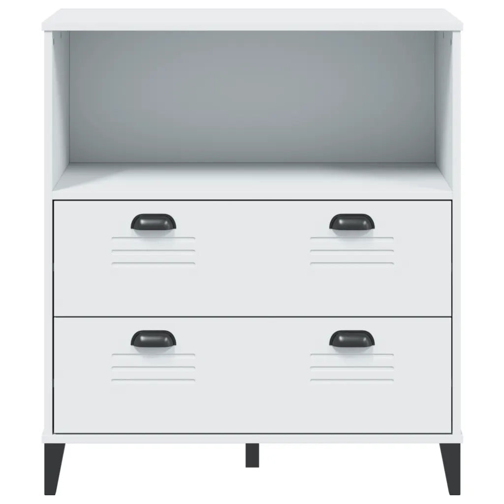 Libreria VIKEN Bianca 80x40x80 cm in Legno Multistrato 374944