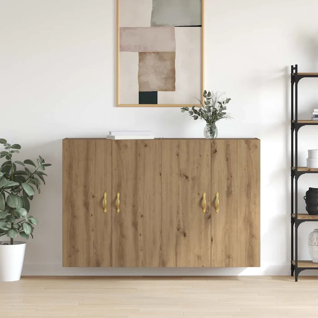 Mobiletto a muro 2 pcs Rovere artigianale 69,5 x 34 x 90 cm