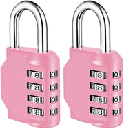 Combinazione a 4 cifre, slot combinato per sport e scuola, serratura per esterni per cancelli da giardino (2 pezzi, rosso)