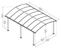 Carport in Alluminio 3.6 X 5 m Canopia Arcadia